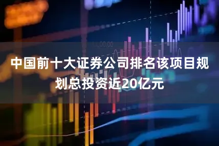 中国前十大证券公司排名该项目规划总投资近20亿元